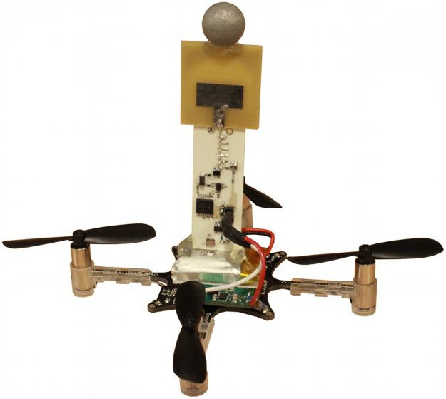 Harmonium tag mounted on a micro quadrotor